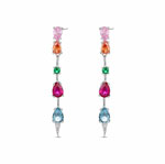 Rhodium Plated Silver and Coloured Stones Earrings 40.250€ #5006299114895